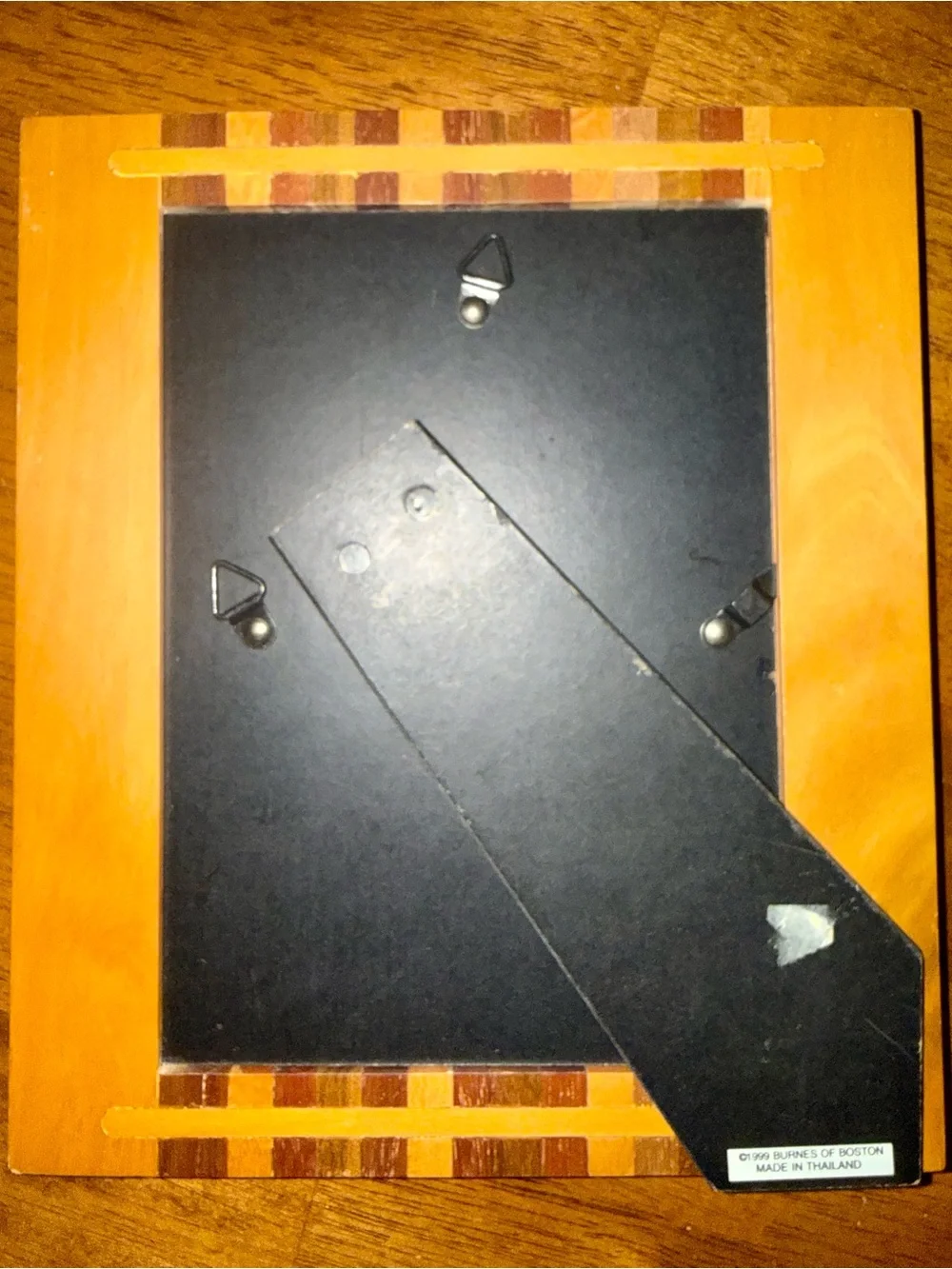 Vintage Marquetry Wood Inlay Frame 5x8 Thailand Teak Rosewood